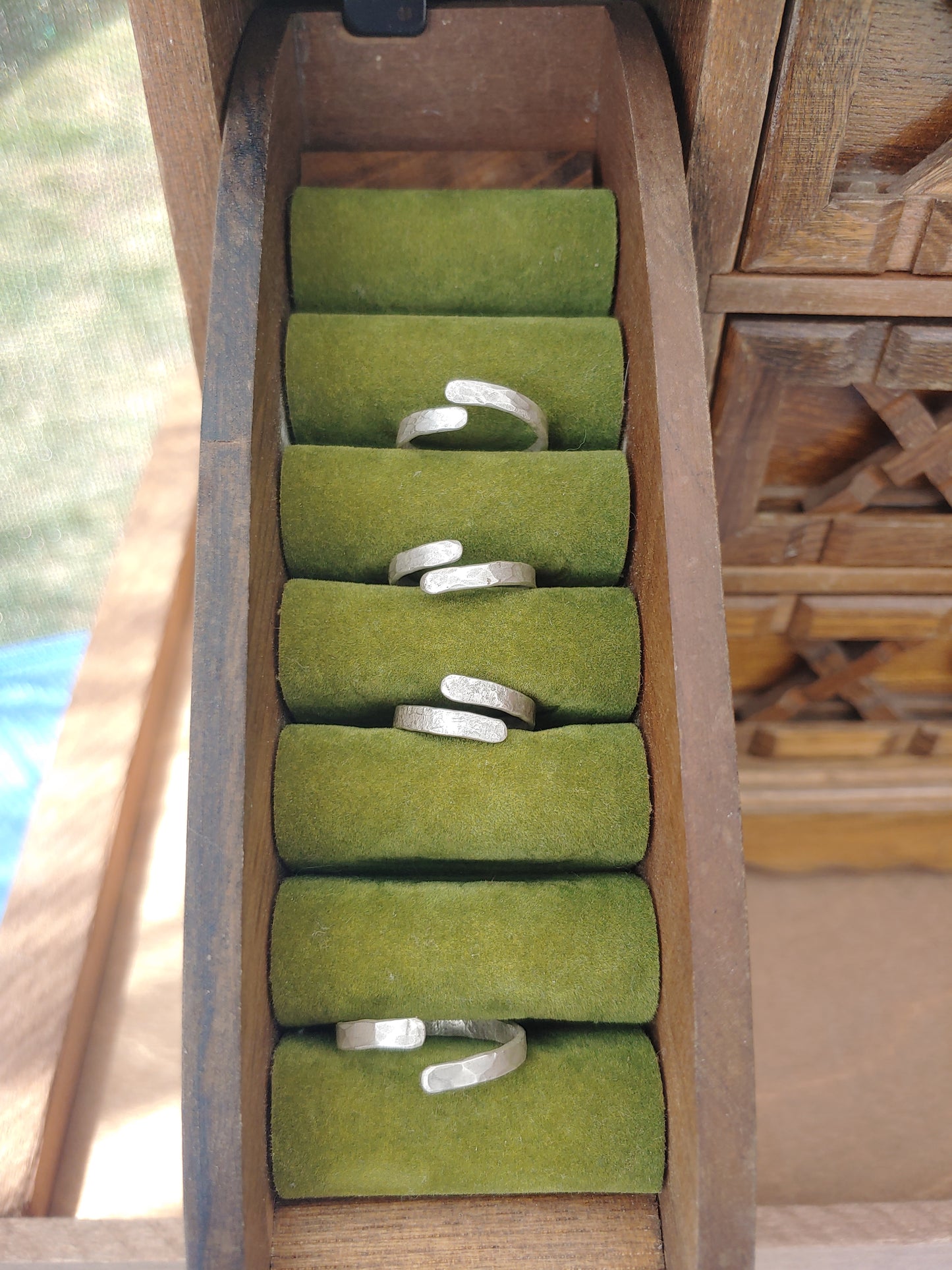 "Huggy" Sterling Silver Adjustable Ring