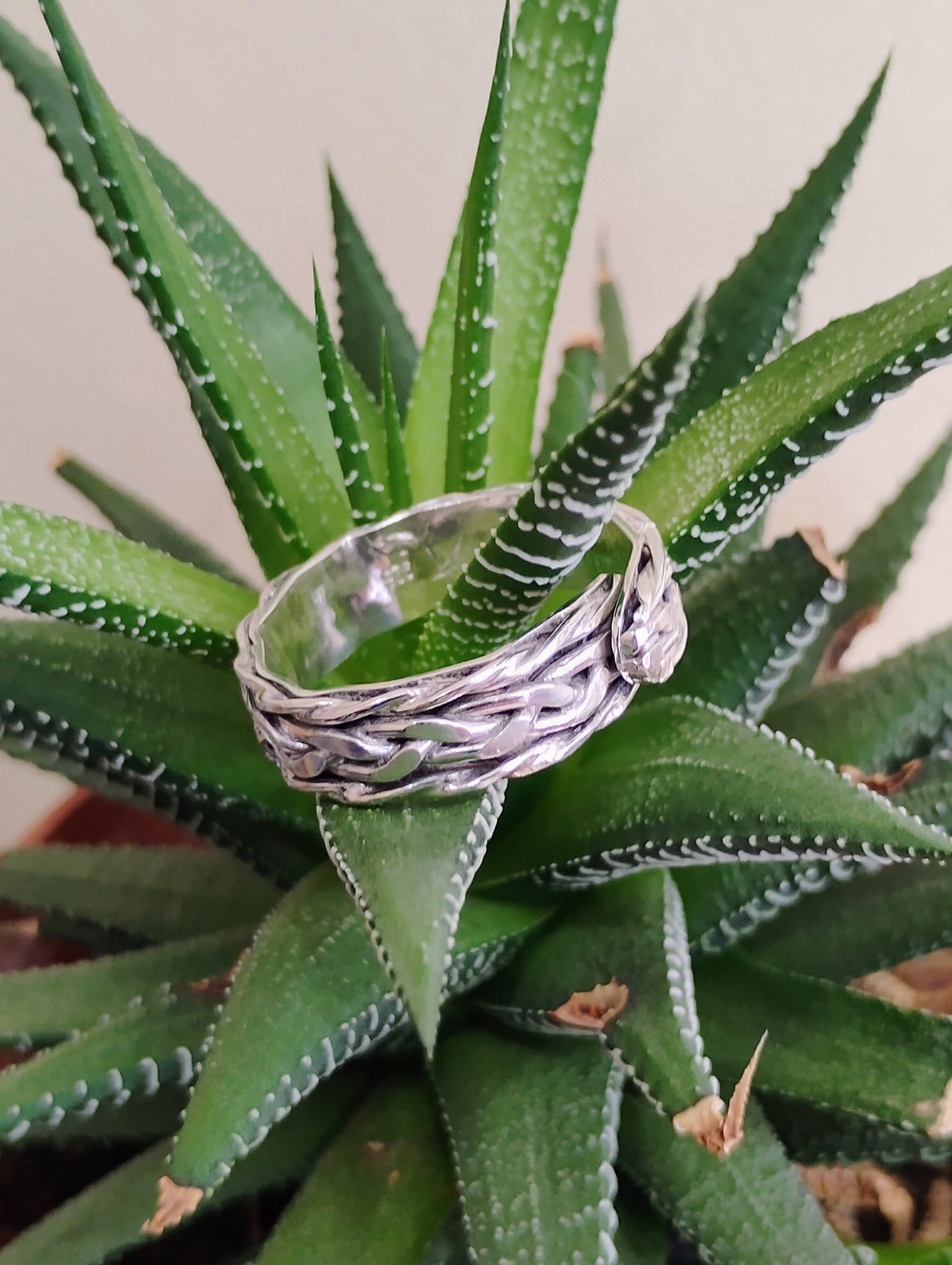 Men's Complex Braided Ring - Adjustable