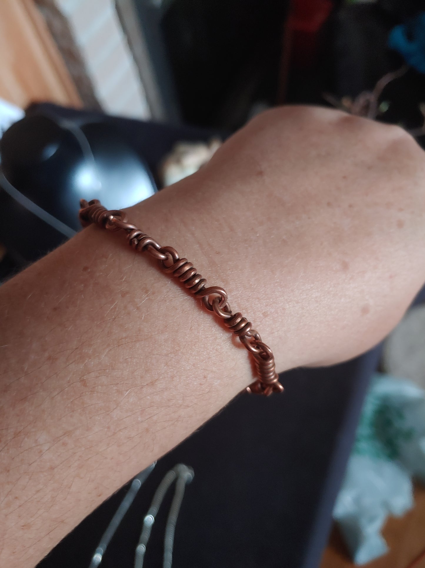 Copper link bracelet