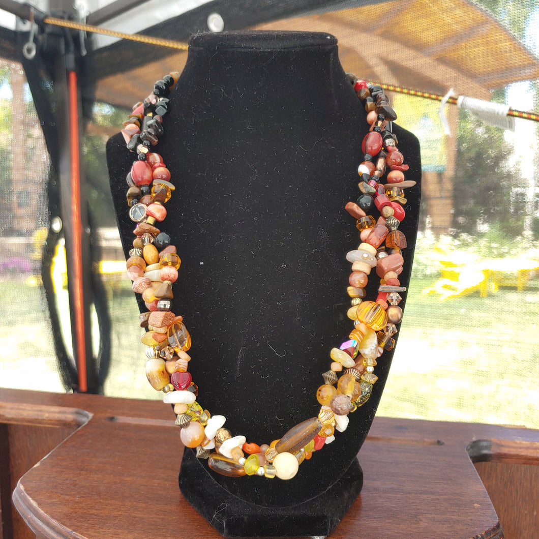 Sunset braided necklace