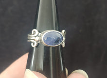Load image into Gallery viewer, Blue Tanzanite Renaissance Style Silver Ring