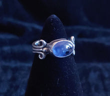 Load image into Gallery viewer, Blue Tanzanite Renaissance Style Silver Ring