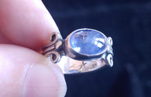 Load image into Gallery viewer, Blue Tanzanite Renaissance Style Silver Ring