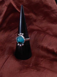 Bluebird Studio fuzed glass ring