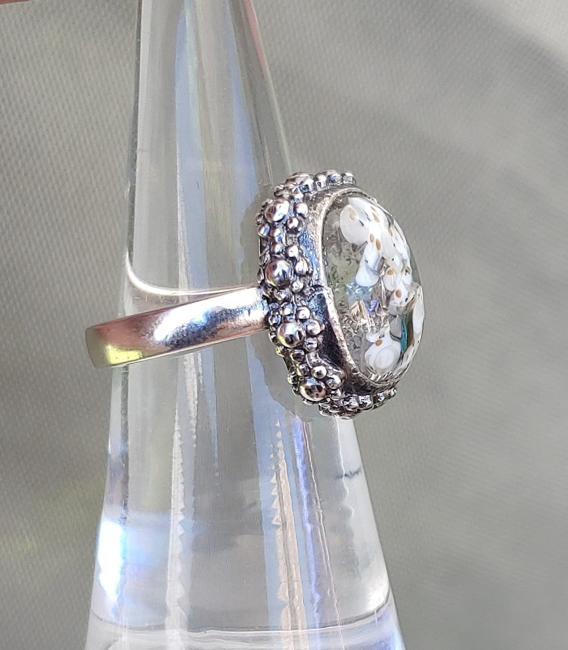 Bluebird Studio fused glass ring