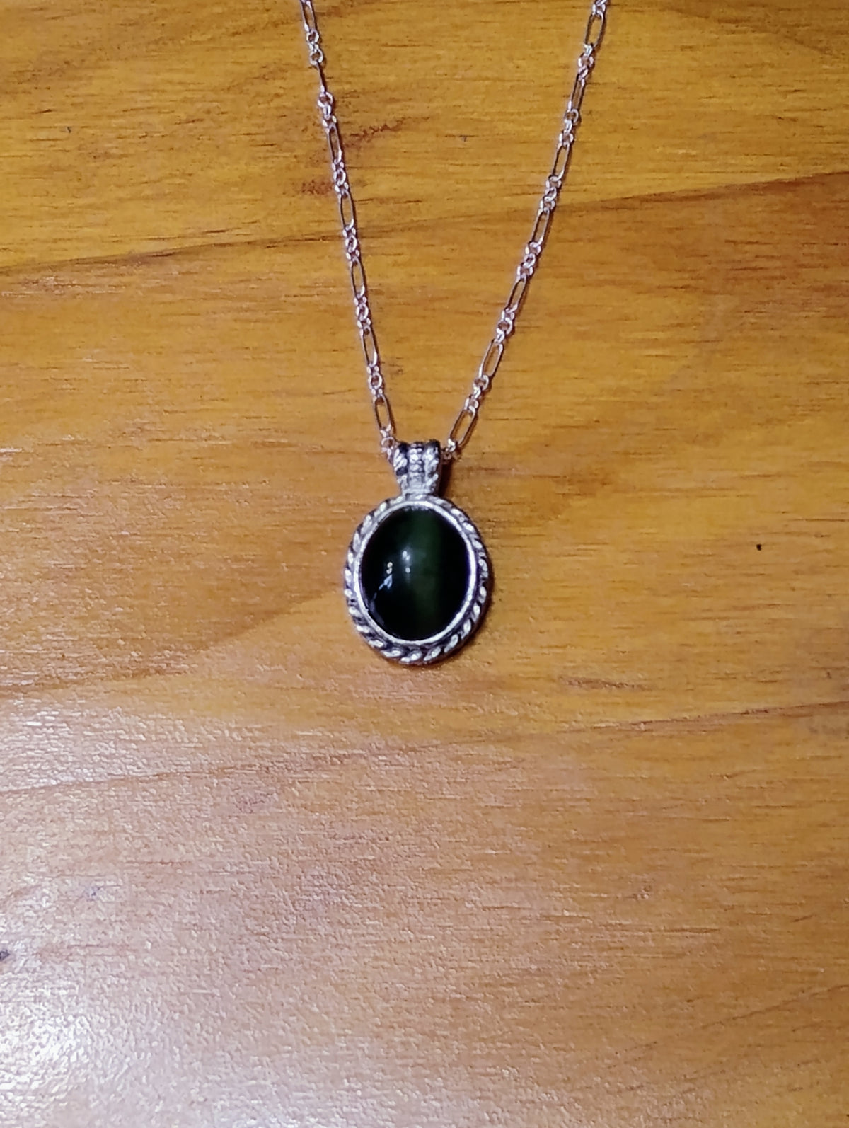 Dark green Cat's Eye pendant