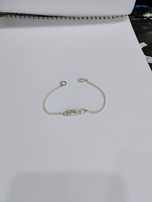 Hammered sterling bracelet