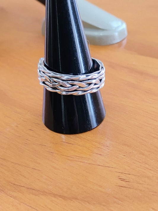 Men's Complex Braided Ring - Adjustable