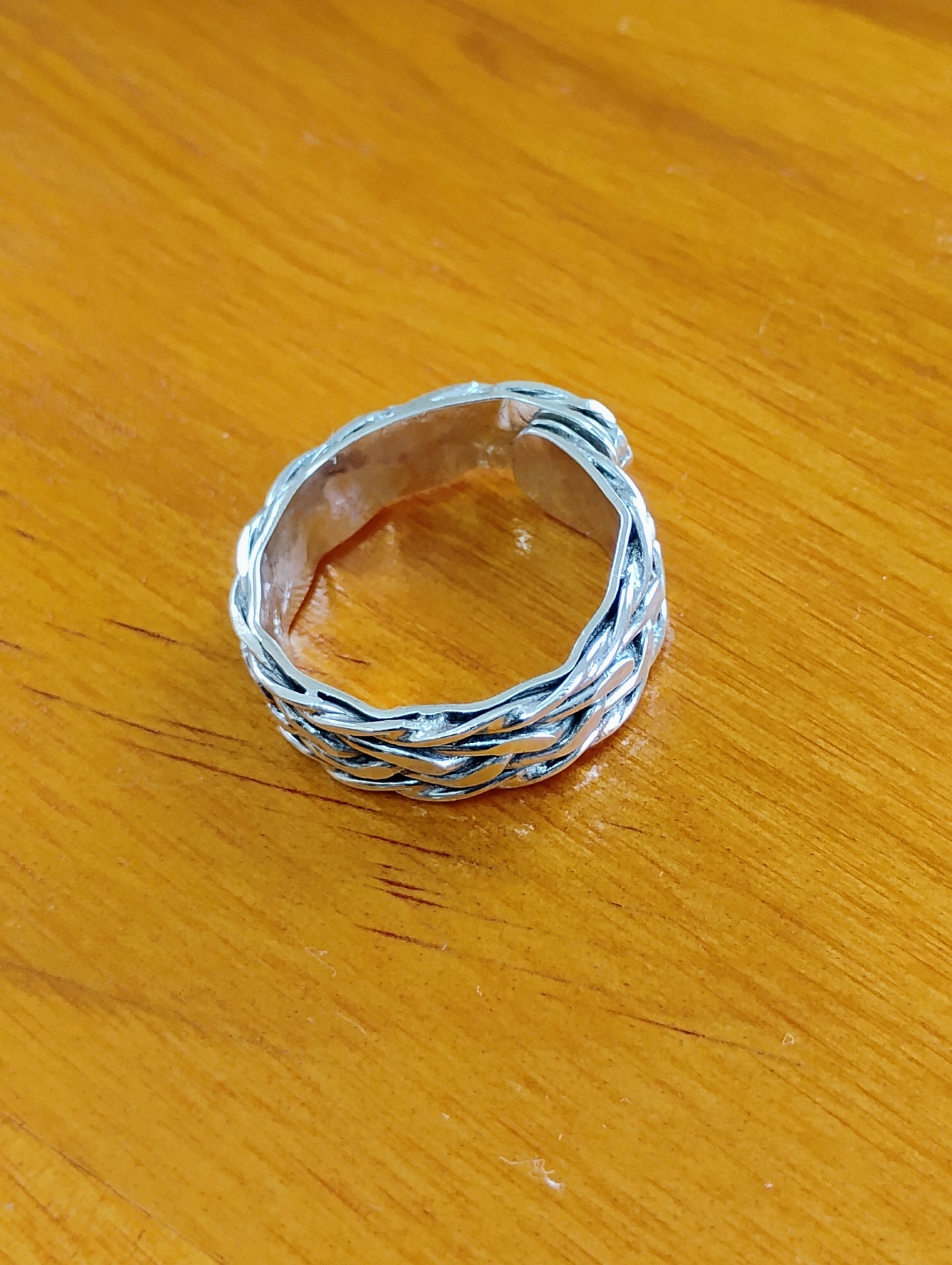 Men's Complex Braided Ring - Adjustable