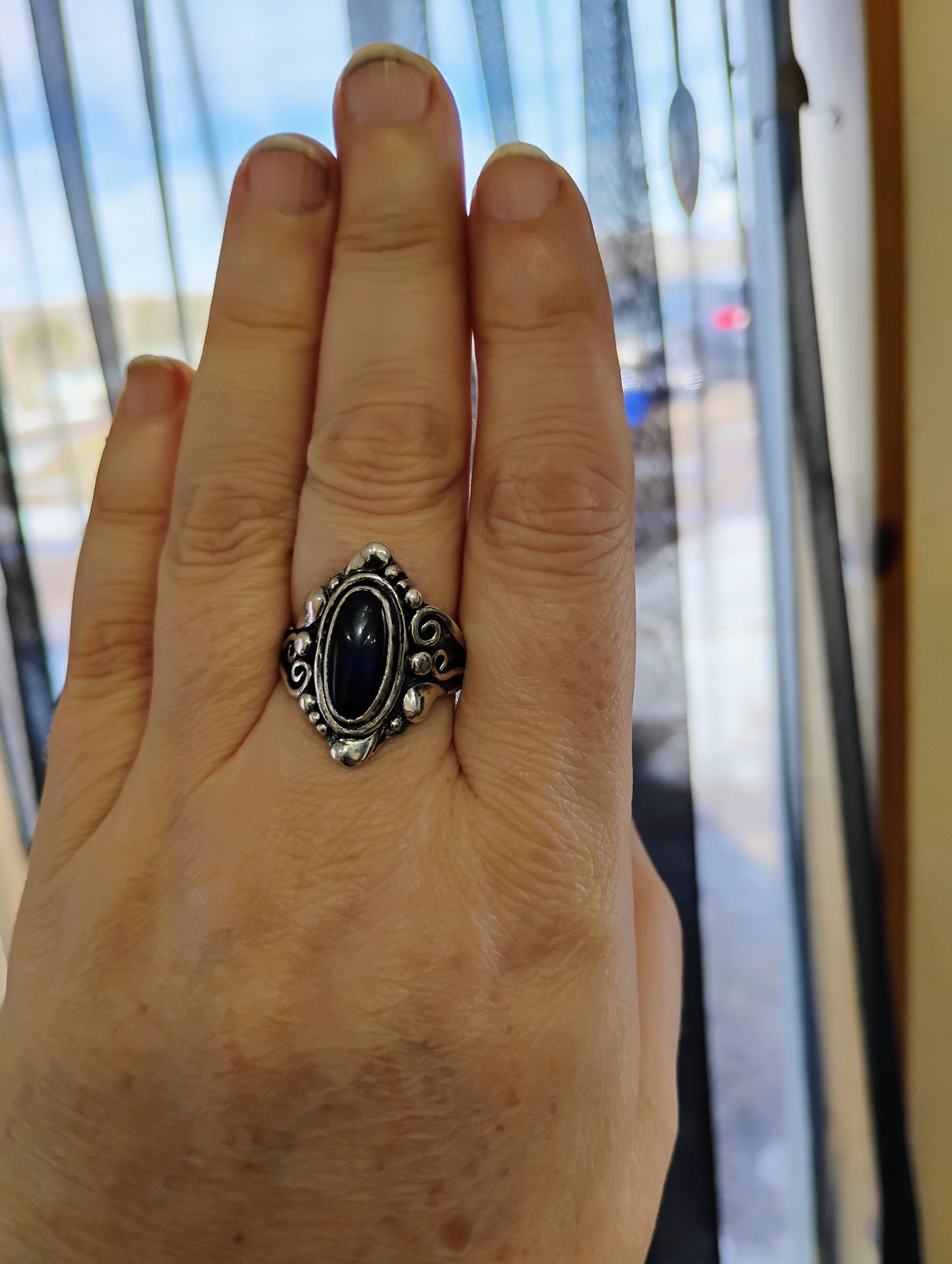 Star Sapphire Silver ring