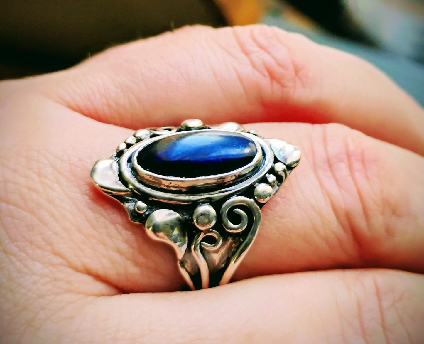 Star Sapphire Silver ring