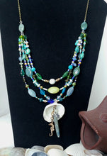 Load image into Gallery viewer, Blue Beaded Mermaid Necklace