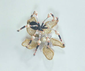 Pearl Spider Broach