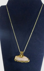 Sweetwater Agate Brass and Bronze Woven wrapped pendant