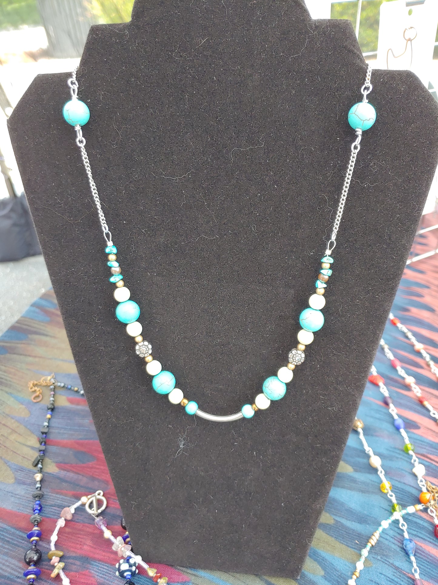 Single strand beaded necklace