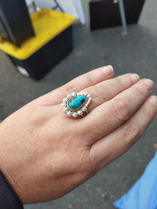 Kingman Turquoise, Sterling Silver ring