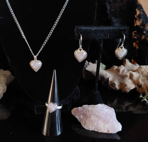 Rose-quartz dangle earrings