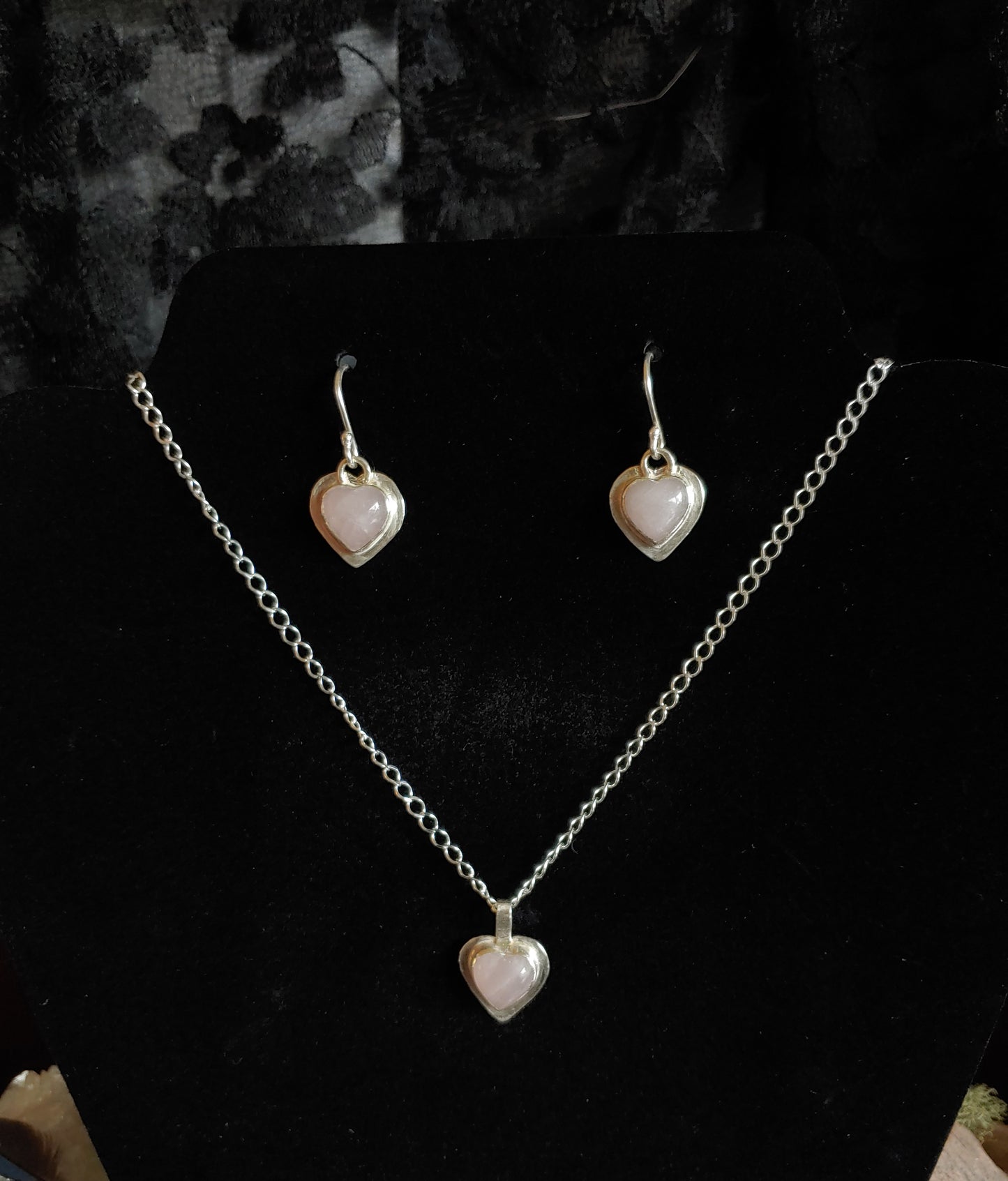 Rose-quartz dangle earrings
