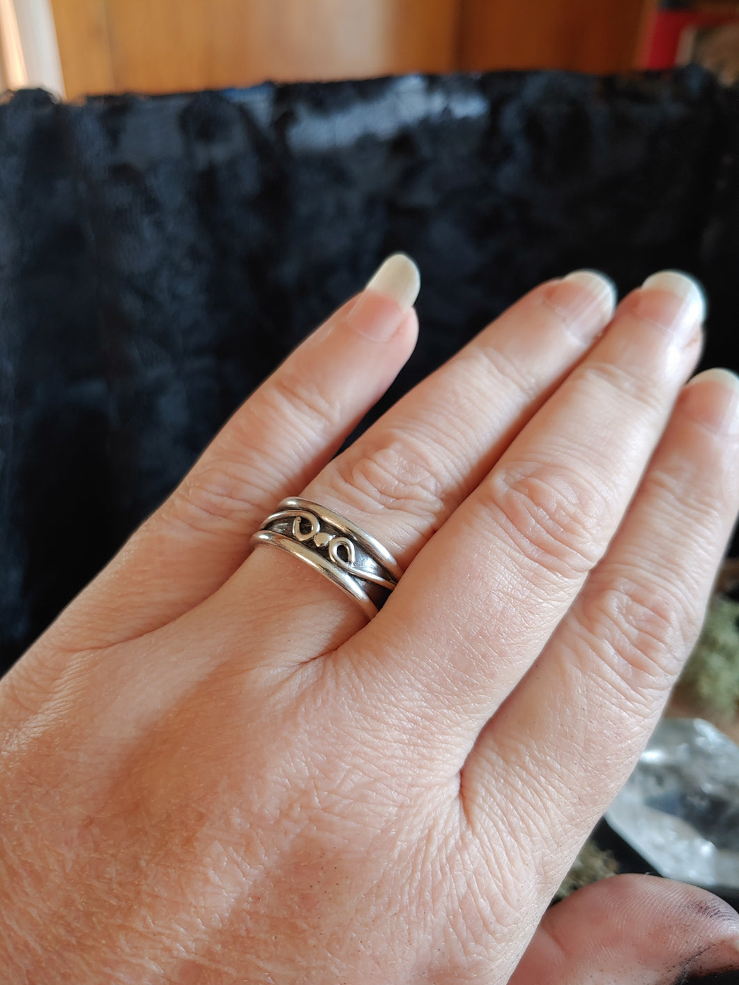 Decorative silver ring