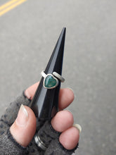 Load image into Gallery viewer, Adjustable sterling silver ring, prong set stone.