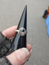 Load image into Gallery viewer, Adjustable sterling silver ring, prong set stone.