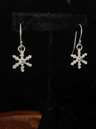 Small snowflake earrings