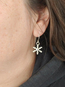Small snowflake earrings