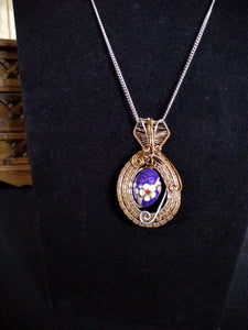 Blue bead pendant