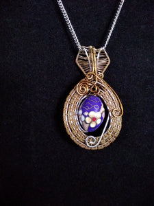 Blue bead pendant