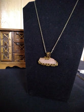 Load image into Gallery viewer, Sweetwater Agate Brass and Bronze Woven wrapped pendant