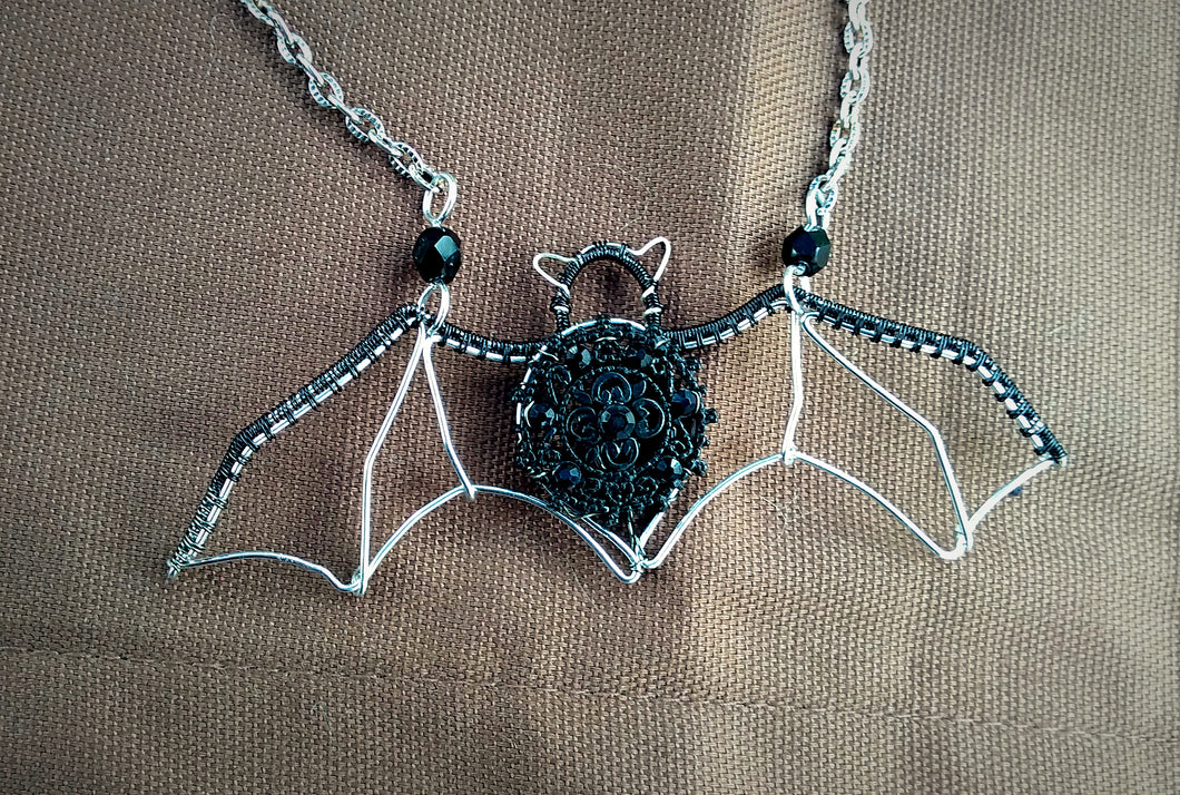 Woven Bat Necklace