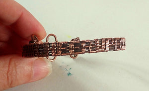 Woven copper bracelet - "Cheer Up Bitch"